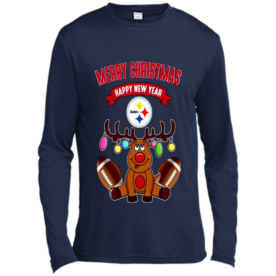 Pittsburgh Steelers NFL Reindeer Funny Merry Christmas And Happy New Year