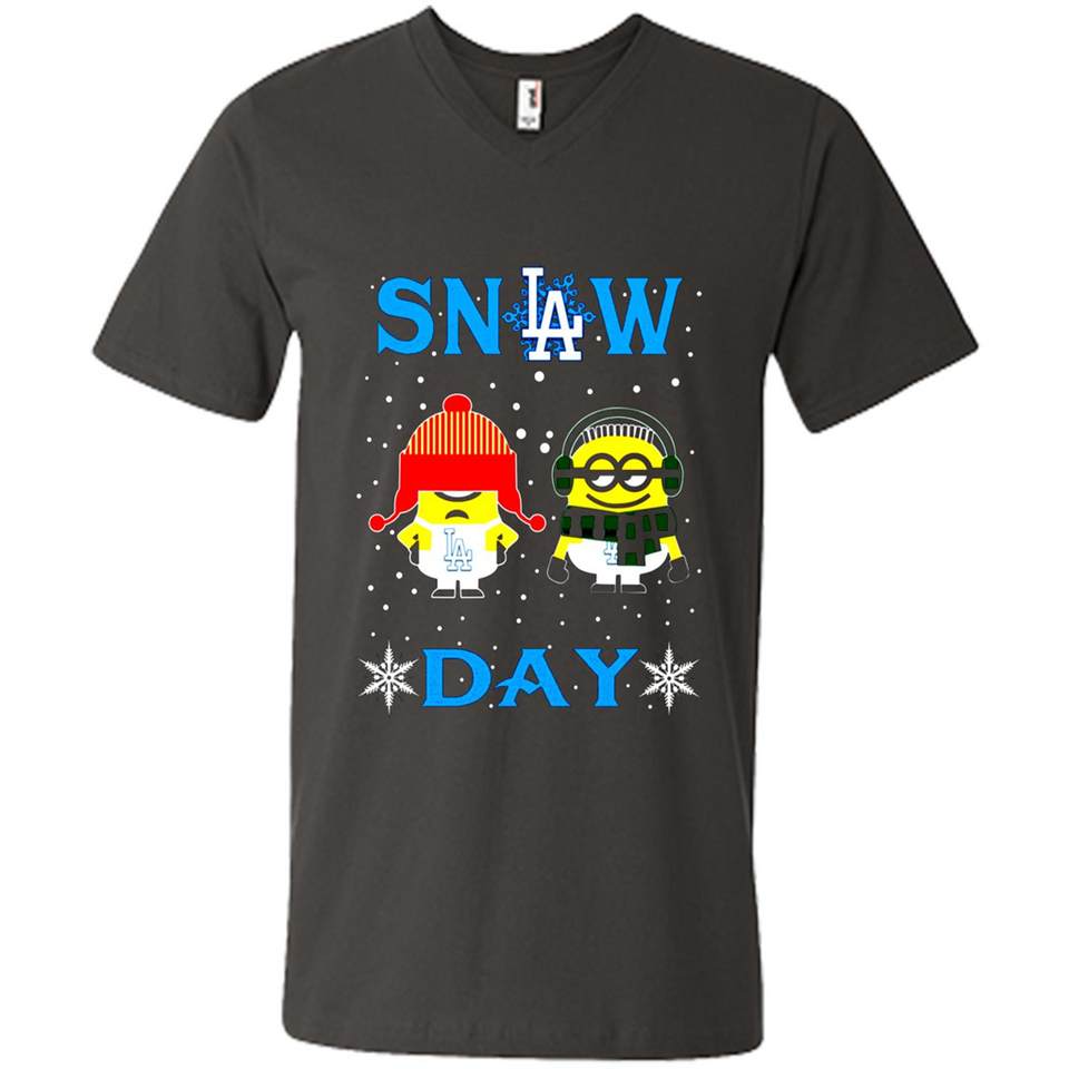 Snow Day Shirt For Los Angeles Dodgers Vs Minion Fans pingpong