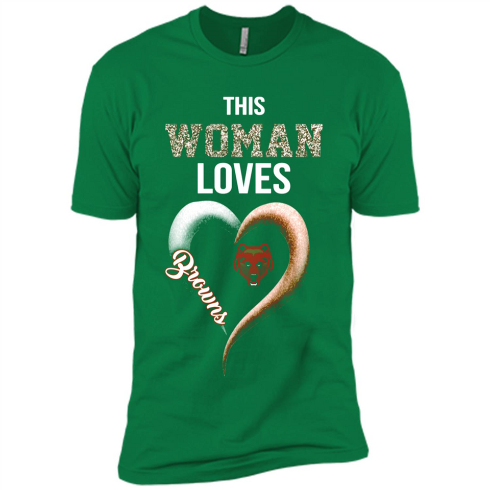 This Woman love Browns NFL football team - Premium Short Sleeve T-Shirt