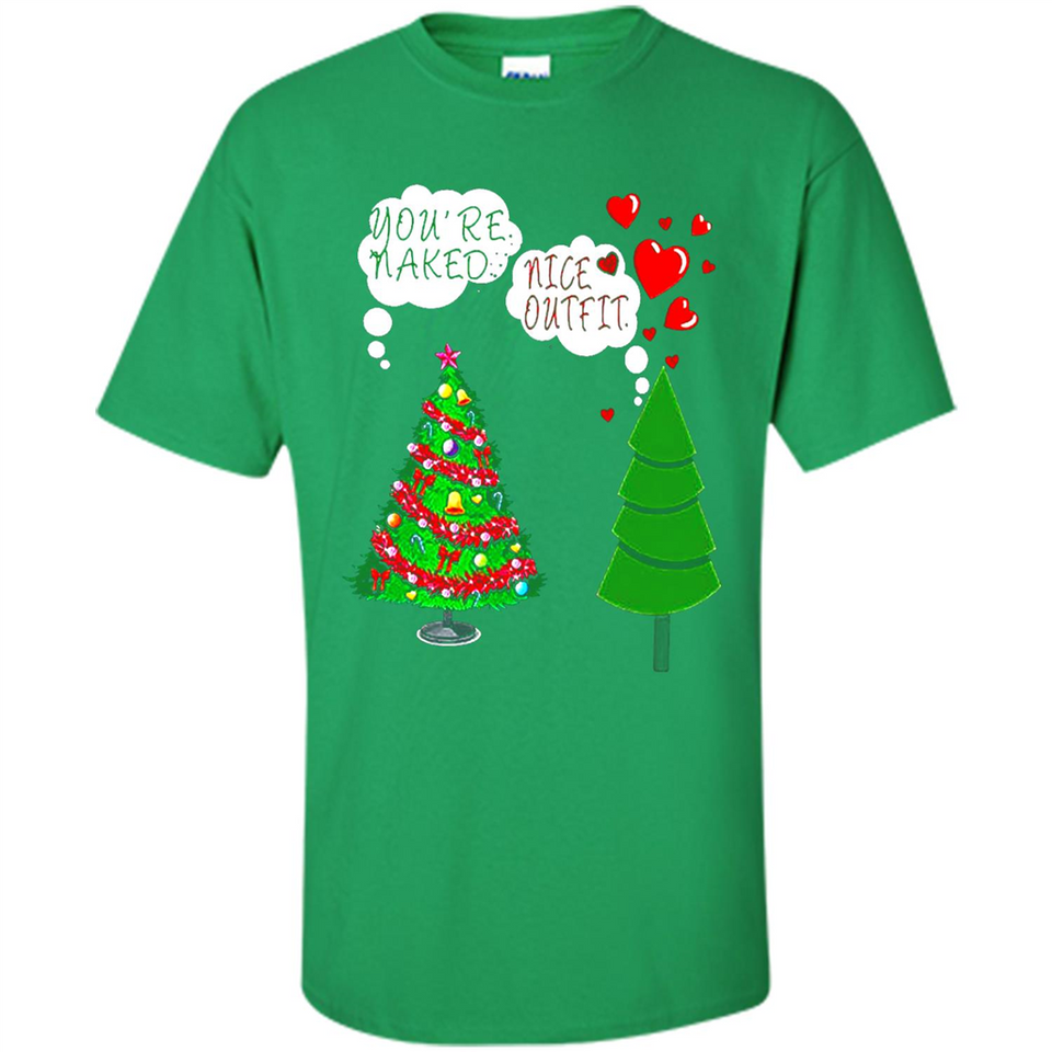 Fir Loves Christmas Tree Funny Undecorated Joke - Shirt