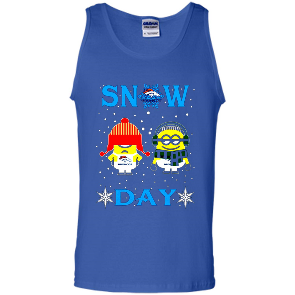 Snow Day Shirt For Denver Broncos Vs Minion Fans pingpong