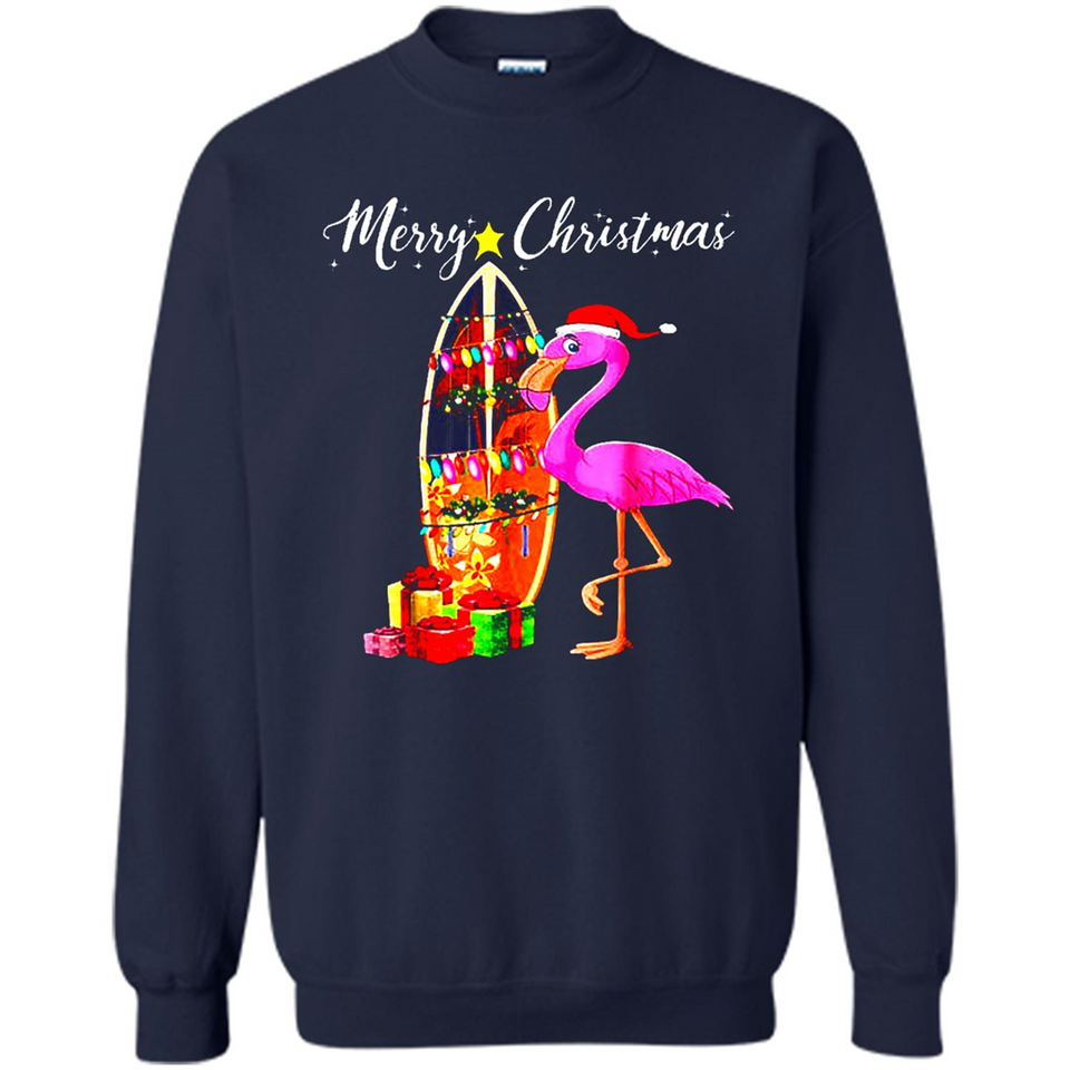 Flamingo Christmas Shirt, Merry Christmas Shirt , Flamingo - Sweatshirt