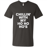 Chillin With My Ho Ho Ho's Funny Christmas - Men's V-Neck