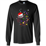 Cute Christmas Choloepus Sloth Santa Led Light Mug - Long Sleeve T-Shirt