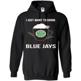 I Just Want To Drink Hot Chocolate & Watch Toronto Blue Jays Ugly Christmas Sweater PINGPONG