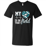 Philadelphia Eagles Football My Heart is on that Field - Men's V-Neck