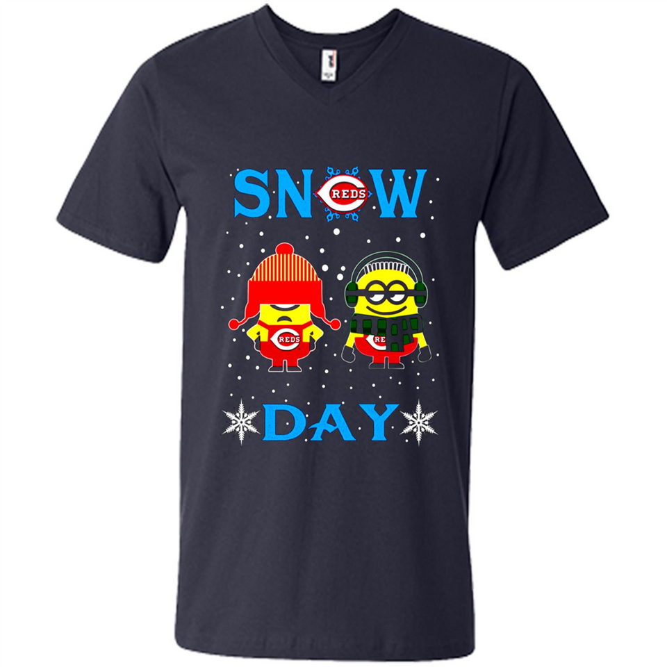 Snow Day Shirt For Cincinnati Reds Vs Minion Fans pingpong