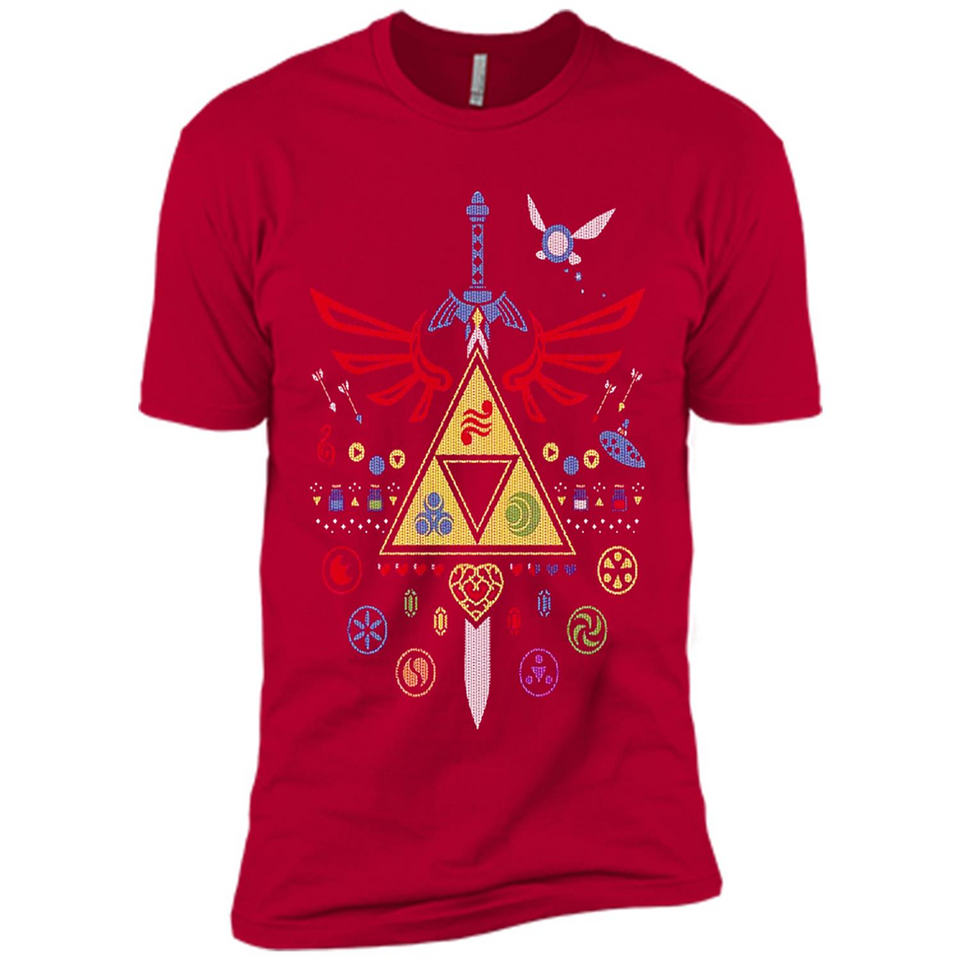 Song of Christmas Time the Legend of Zelda Ugly Sweater Perfect Christmas - Premium Short Sleeve T-Shirt