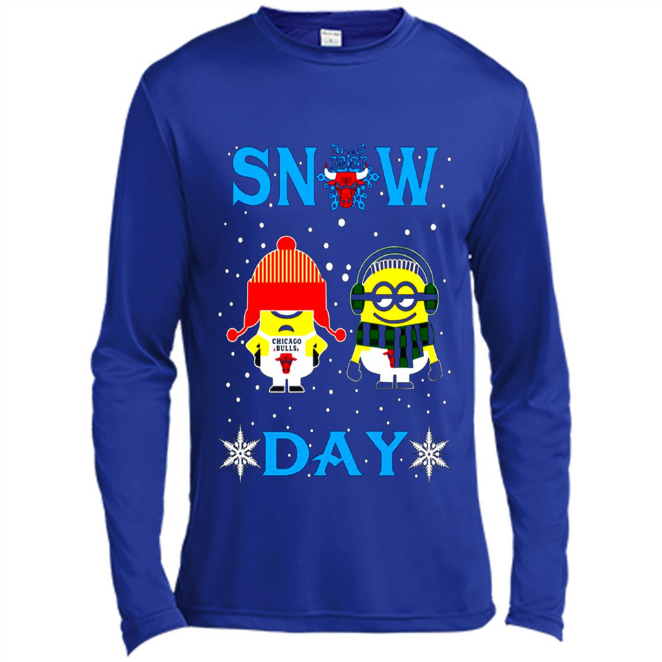 Snow Day Shirt For Chicago Bulls Vs Minion Fans pingpong