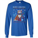Christmas Ugly Sweater Cat With Christmas Meowy Chritstmas - Long Sleeve T-Shirt