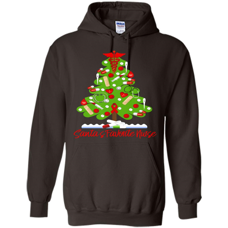 Santa's Favorite Nurse Christmas Tee