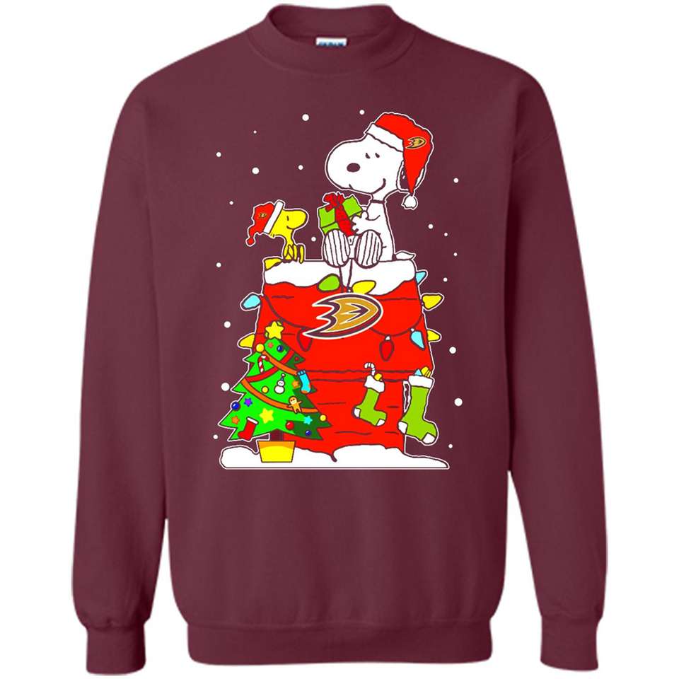 Anaheim Ducks Snoopy Ugly Christmas Sweaters - Sao chép - Sweatshirt