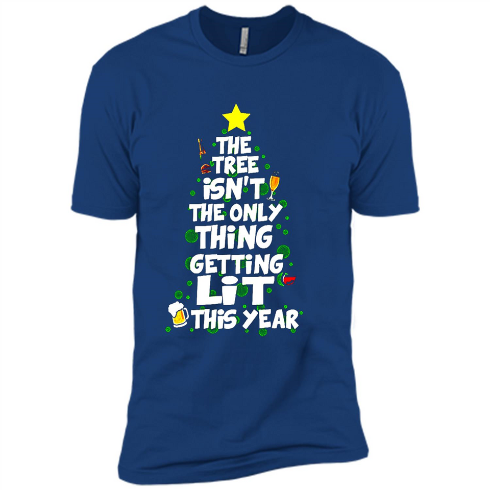Funny Christmas Tree Drinking Sweatshirt Adult Boozy Festive - Premium Short Sleeve T-Shirt