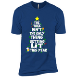 Funny Christmas Tree Drinking Sweatshirt Adult Boozy Festive - Premium Short Sleeve T-Shirt