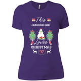 This Accountant Loves Christmas Tree Shirt with Snowman
