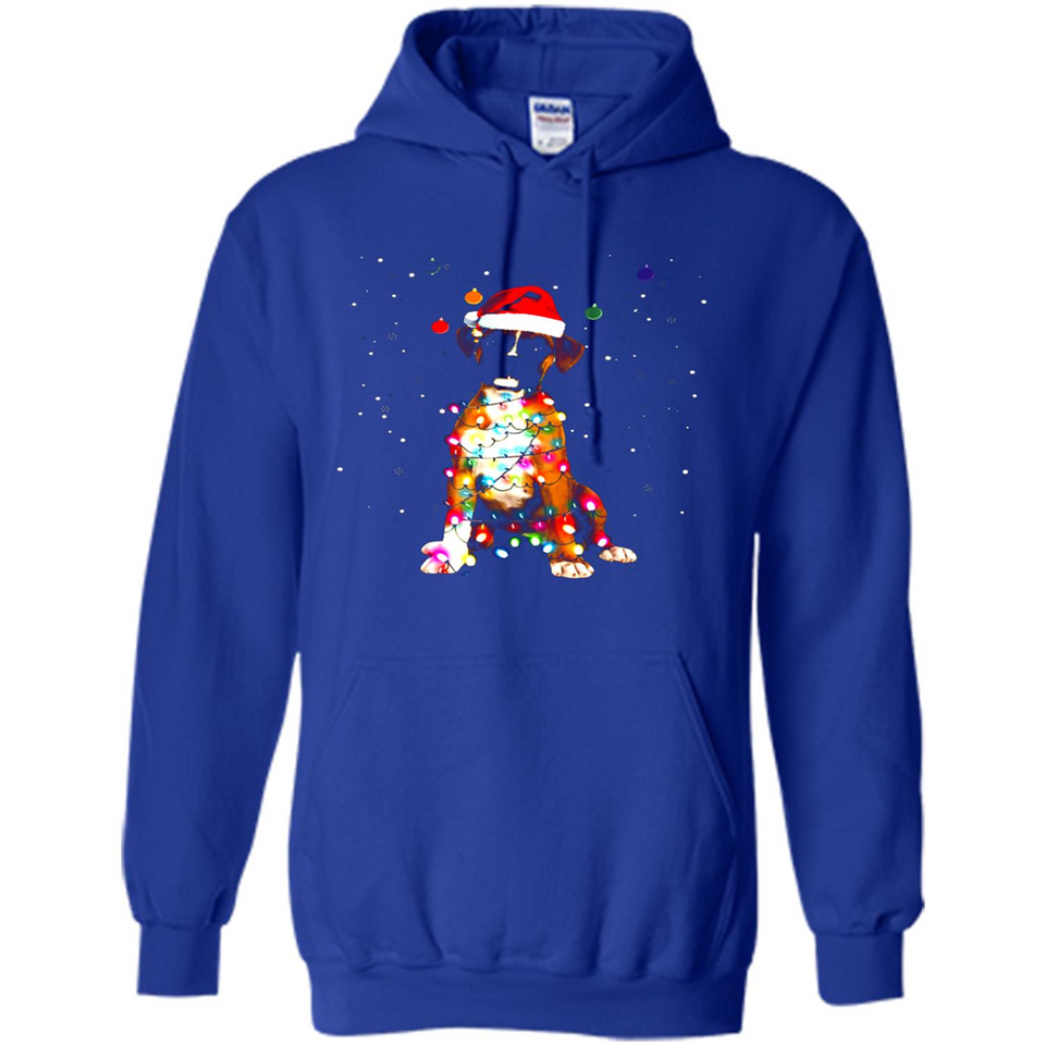 Christmas Lights Boxer Dog Funny Xmas Sweatshirt - Hoodie