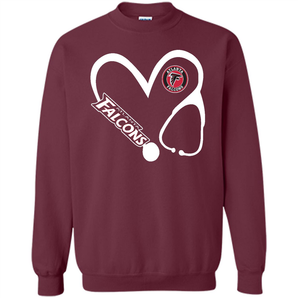 Stethoscope Heart Love Atlanta Falcons For Football Lovers