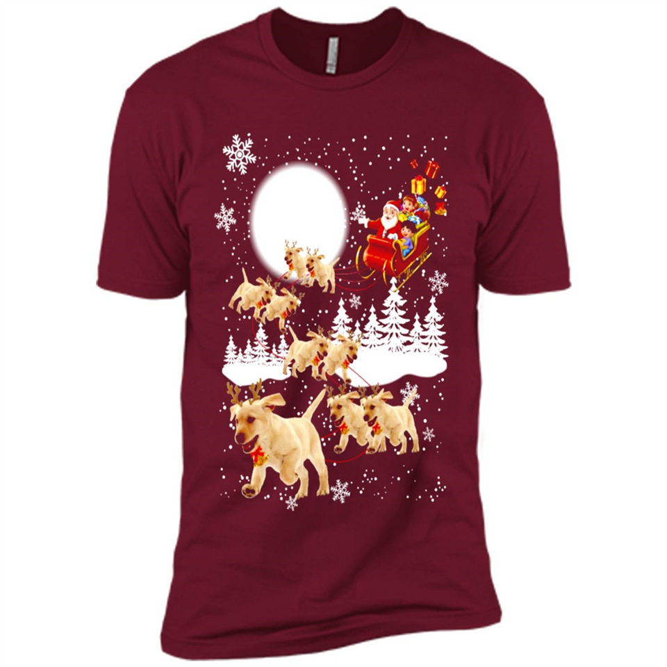 Christmas Santa Golden Retriever Sleigh For Labrador Retriever