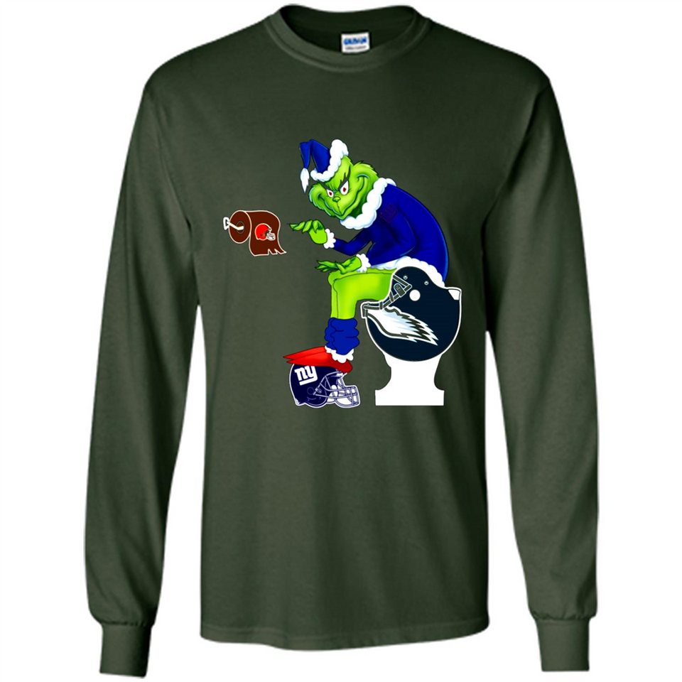 New York Giants Toilet Grinch Santa Claus Football Fan PINGPONG