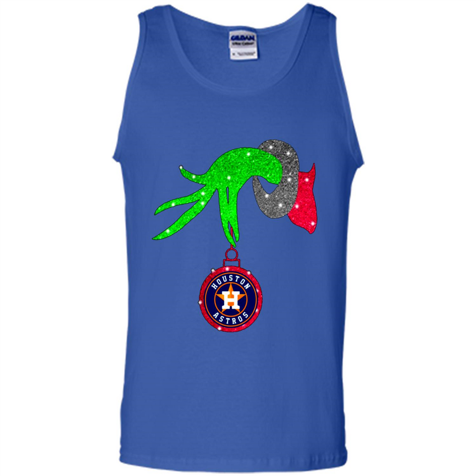 GRINCH HAND HOLDING HOUSTON ASTROS GLITTER CHRISTMAS PINGPONG