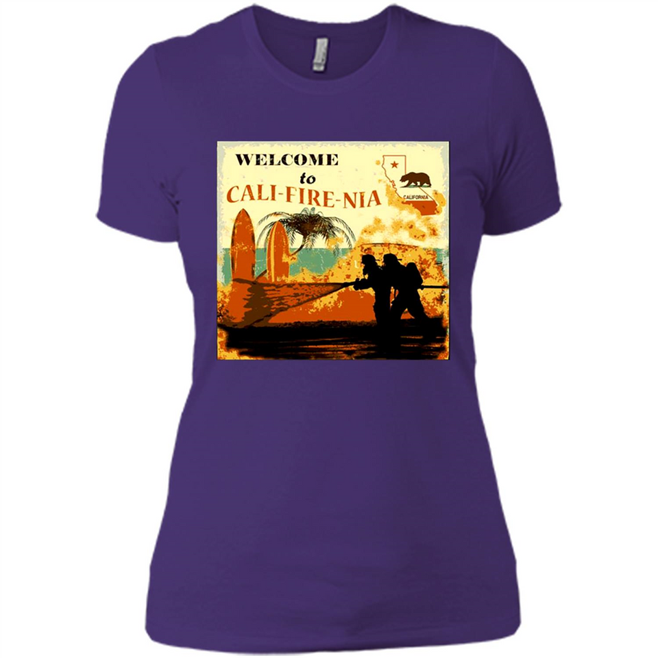 Paradise California Camp Fire Youth T-Shirt PINGPONG - Ladies' Boyfriend T-Shirt