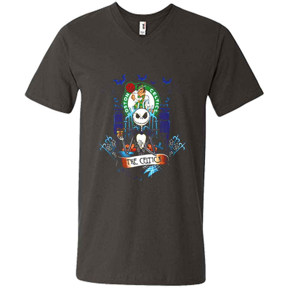 Boston Celtics Halloween The Nightmare Before Christmas - Men's V-Neck