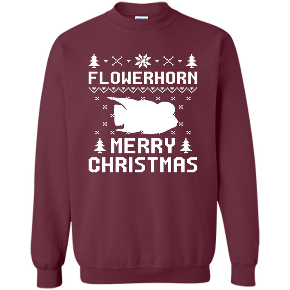 Flowerhorn Christmas T-shirt, Ugly Christmas Sweater - Sweatshirt