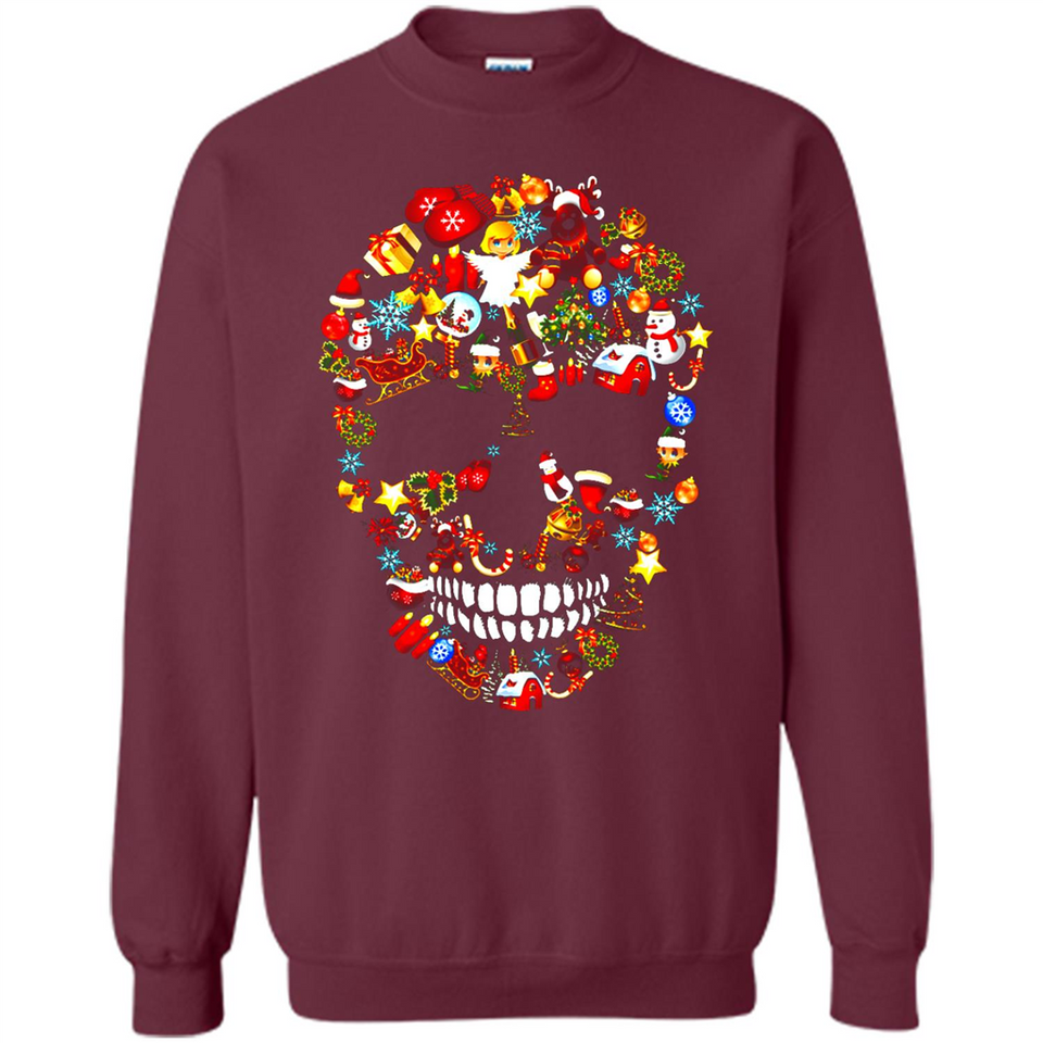 Skull Christmas Decorations Merry Xmas T-Shirt - Sweatshirt