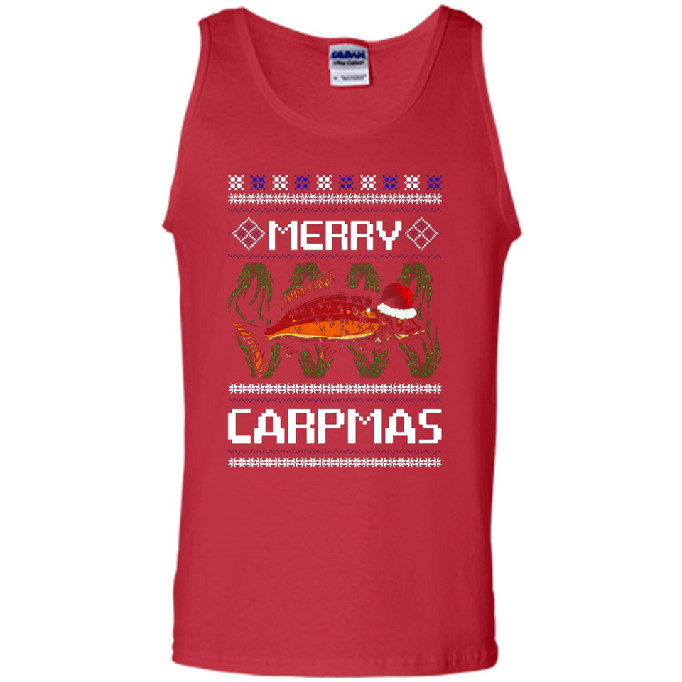 Santa Claus Carpmas Merry Carpmas Christmas Sweater PINGPONG - Tank Top
