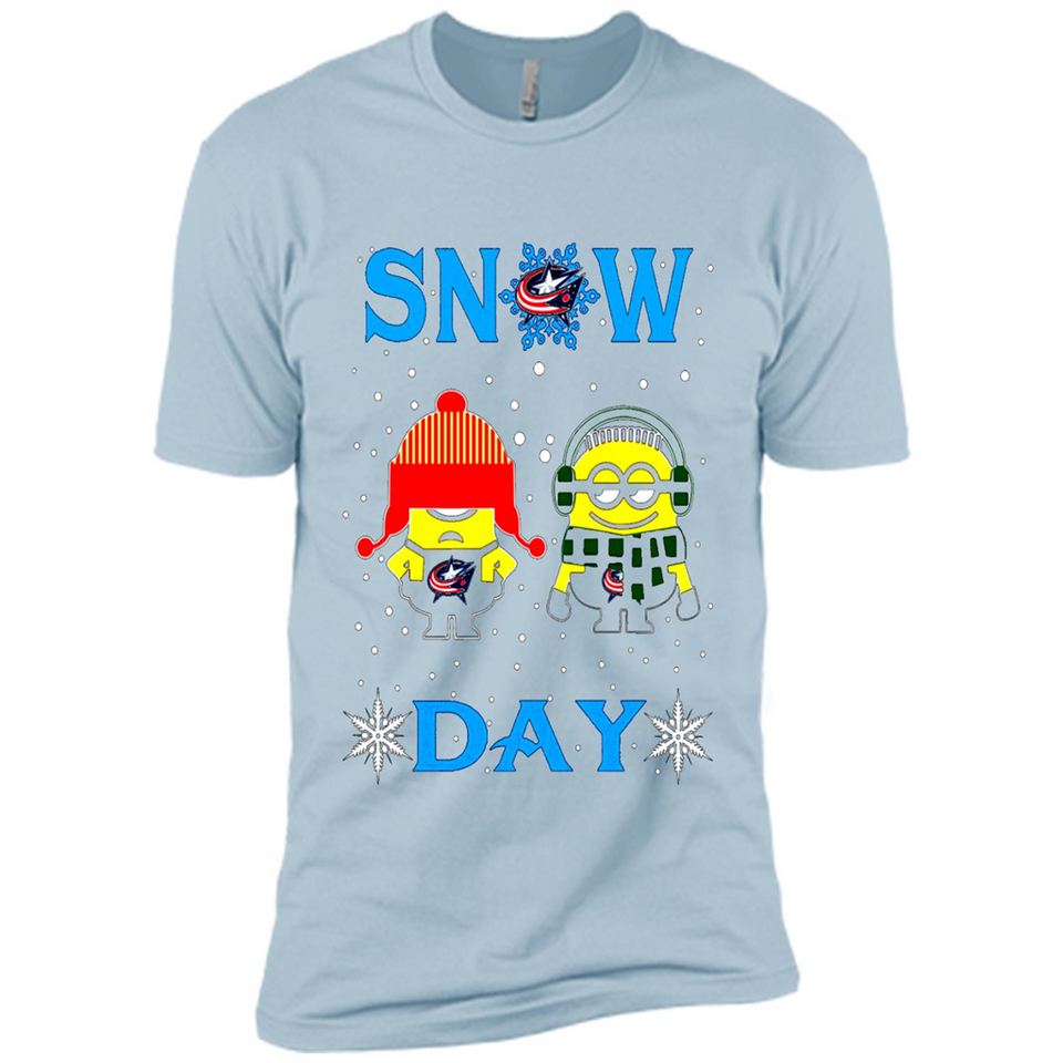 Snow Day Shirt For Columbus Blue Jackets Vs Minion Fans pingpong
