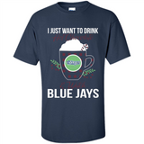 I Just Want To Drink Hot Chocolate & Watch Toronto Blue Jays Ugly Christmas Sweater PINGPONG