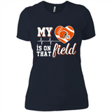 Cleveland Browns Football My Heart is on that Field - Ladies' Boyfriend T-Shirt