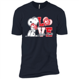 Snoopy loves NBA Atlanta Hawks - Premium Short Sleeve T-Shirt