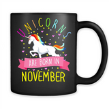 Unicorns Are Born In November T Shirt Hoodie Sweater