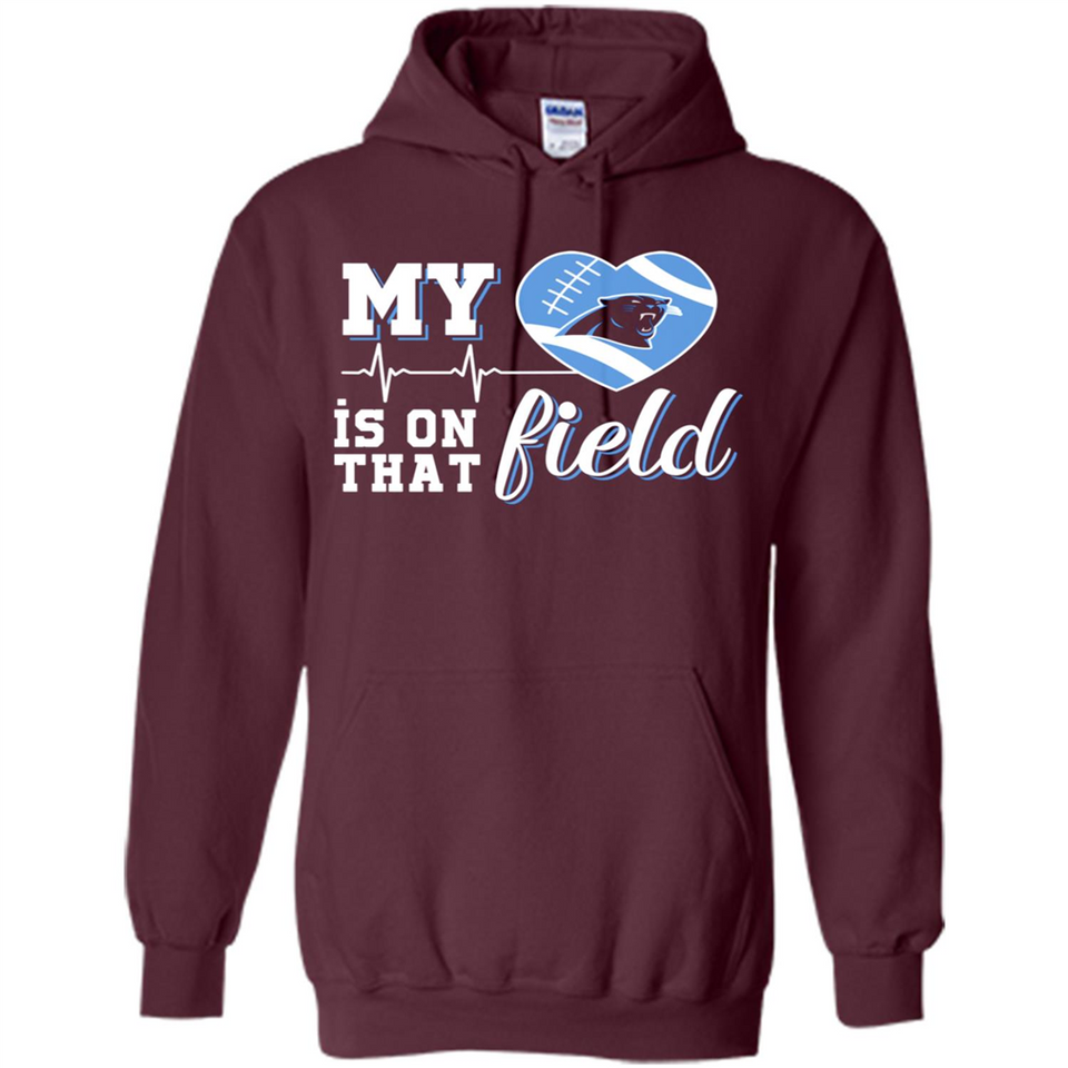 Carolina Panthers Football My Heart is on that Field - Hoodie