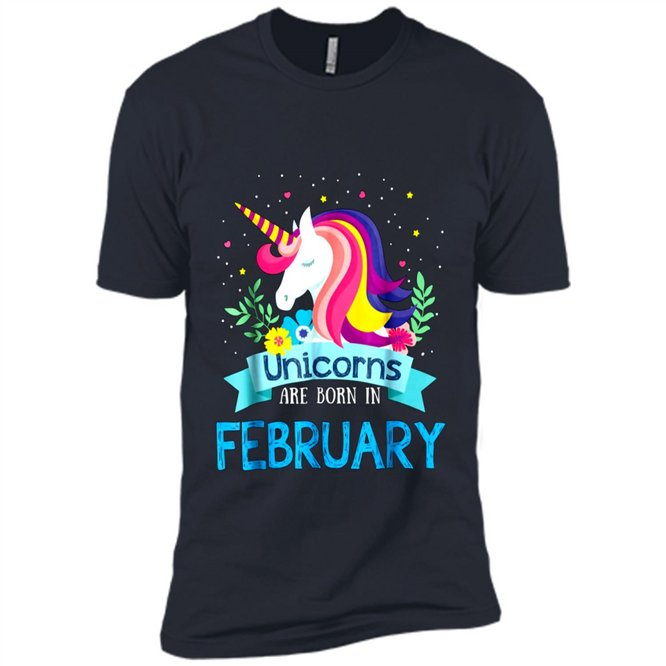 Unicorns are born in February Birthday Rainbow Gift Custom Ultra Cotton
