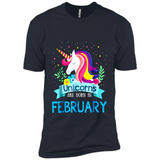 Unicorns are born in February Birthday Rainbow Gift Custom Ultra Cotton