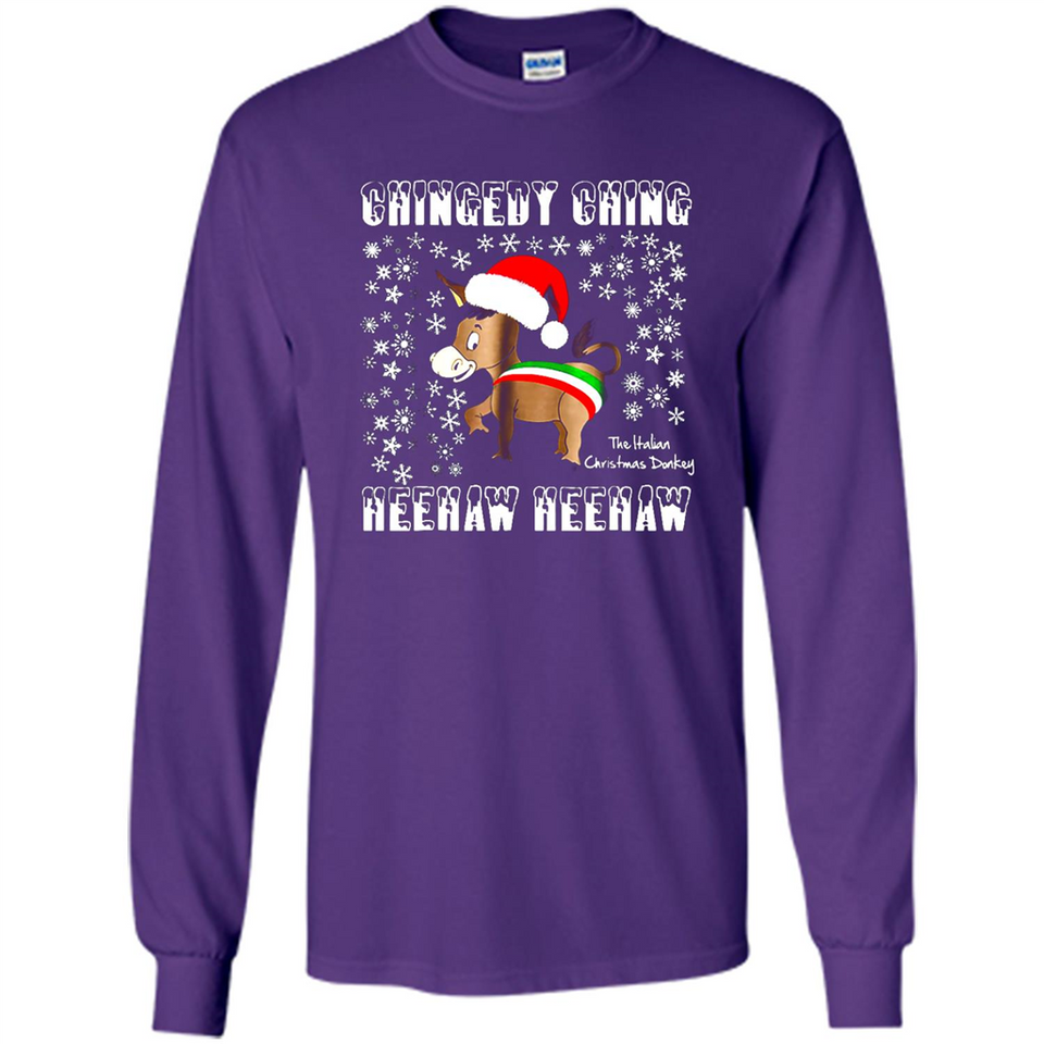Amazing Dominick The Christmas Donkey-Italian Christmas Donkey - Long Sleeve T-Shirt