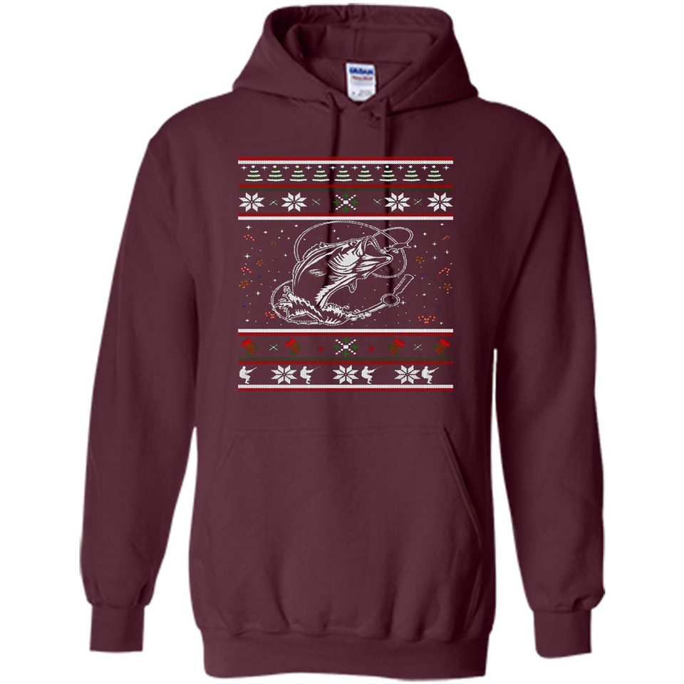 Christmas Ugly Sweater Fishing Ugly Christmas Sweater - Hoodie