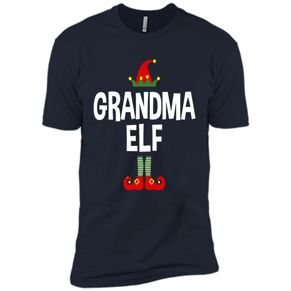 Grandma Elf Shirt -Family Matching Christmas Pajamas - Premium Short Sleeve T-Shirt