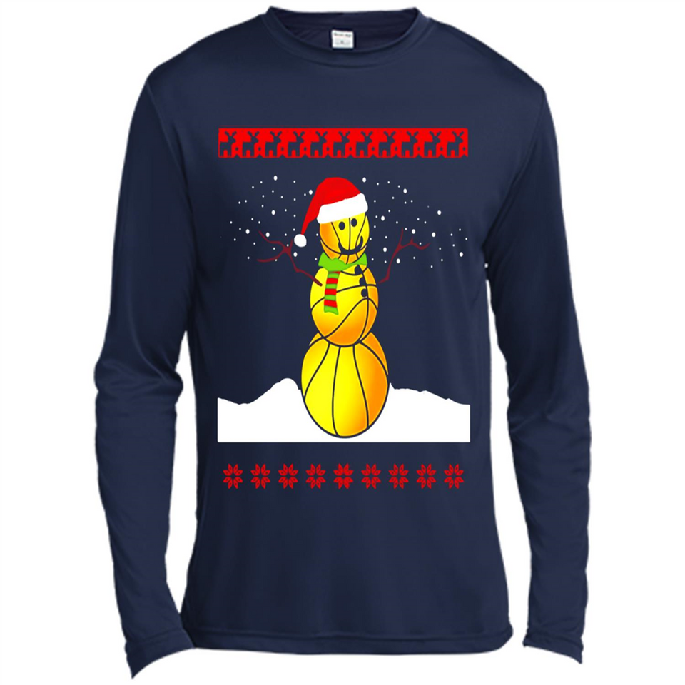 Basketball Santa Funny Christmas - Canvas Long Sleeve T-Shirt