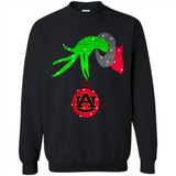 GRINCH HAND HOLDING AUBURN TIGERS GLITTER CHRISTMAS PINGPONG