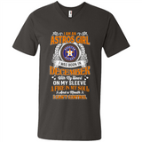 I Am An Houston Astros Girl I Was Born In December With My Heart On My Sleeve A Fire In My Soul And A Mouth I Cant Control - Men's V-Neck