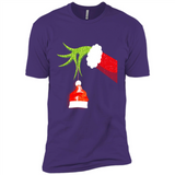 Funny Grinch Hand Holding Santa Hat Ornament Christmas PING PONG
