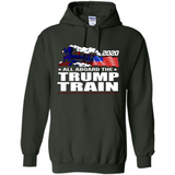 All Board The Trump Train 2020 Patriotic U.S Flag pingpong - Hoodie