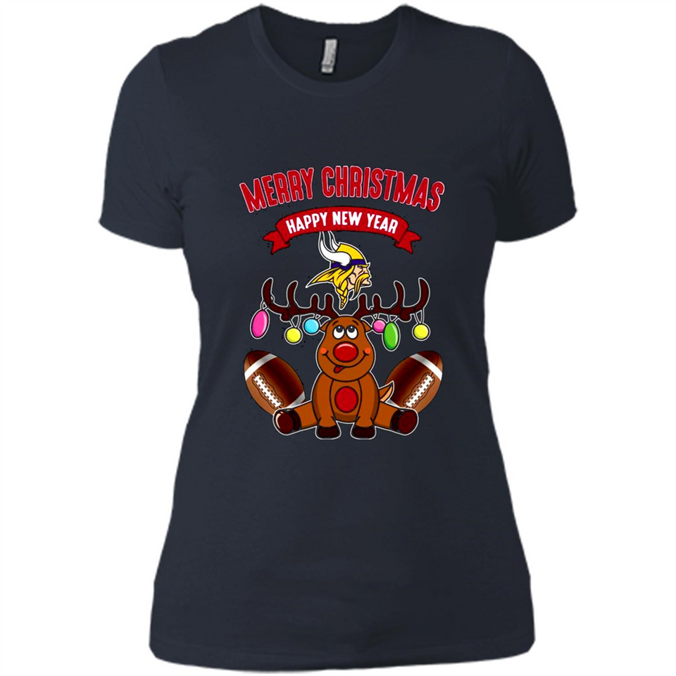 Minnesota Vikings NFL Reindeer Funny Merry Christmas And Happy New Year