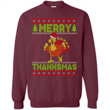 Merry Thankmas Ugly Xmas Thanksgiving Turkey Sweatshirt - Sweatshirt