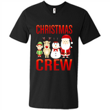 CHRISTMAS CREW Shirt X-mas Santa Snowman Reindeer Elf - Men's V-Neck