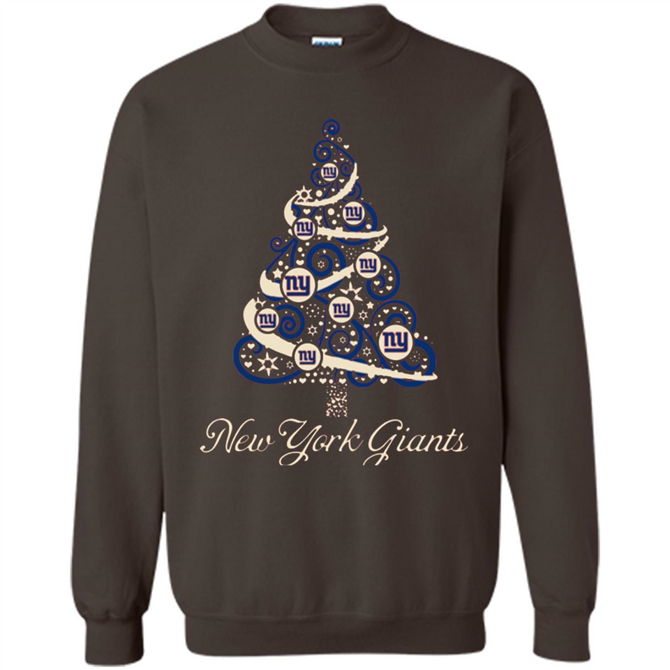 New York Giants NFL Football Team Logo Christmas Tree T-Shirt - Sweatshirt