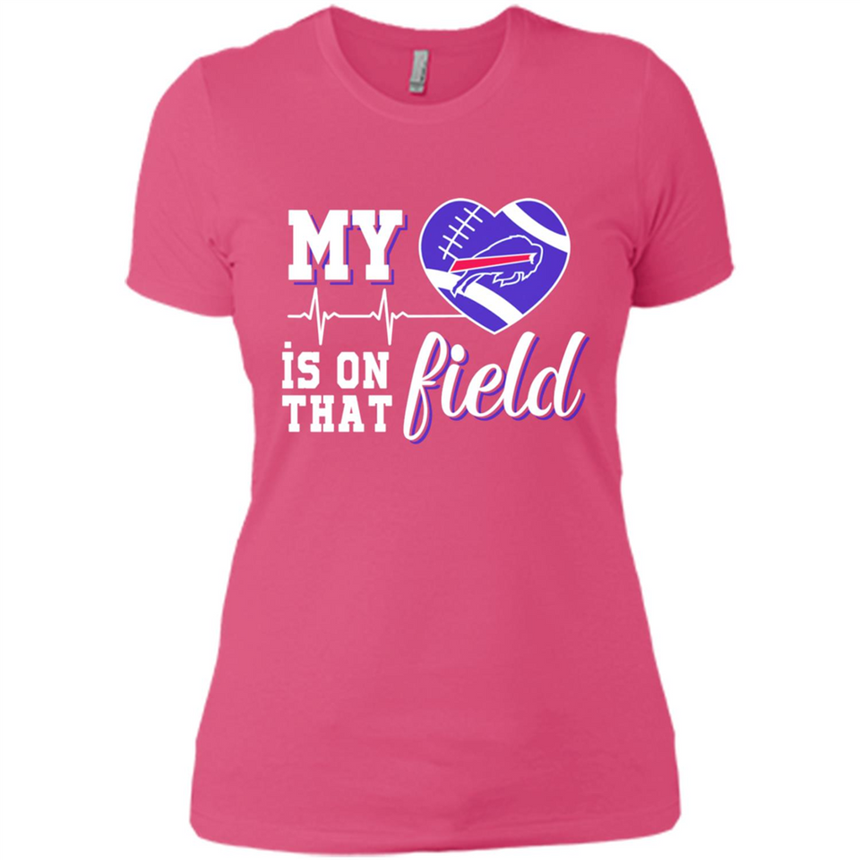 Buffalo Bills Football My Heart is on that Field - Ladies' Boyfriend T-Shirt